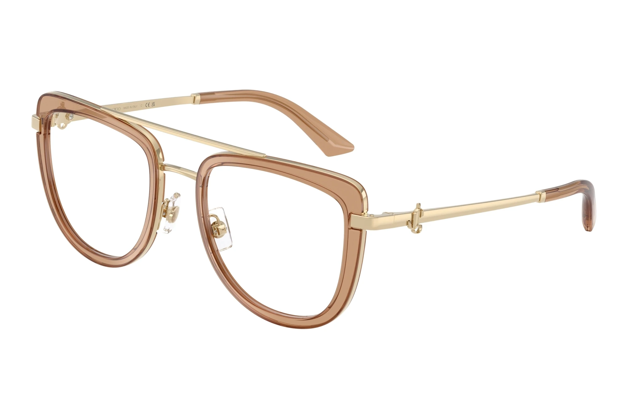 Jimmy Choo JC2024B 3006 Pale Gold/Transparent Tan Jimmy Choo JC2024B 3006 Pale Gold/Transparent Tan