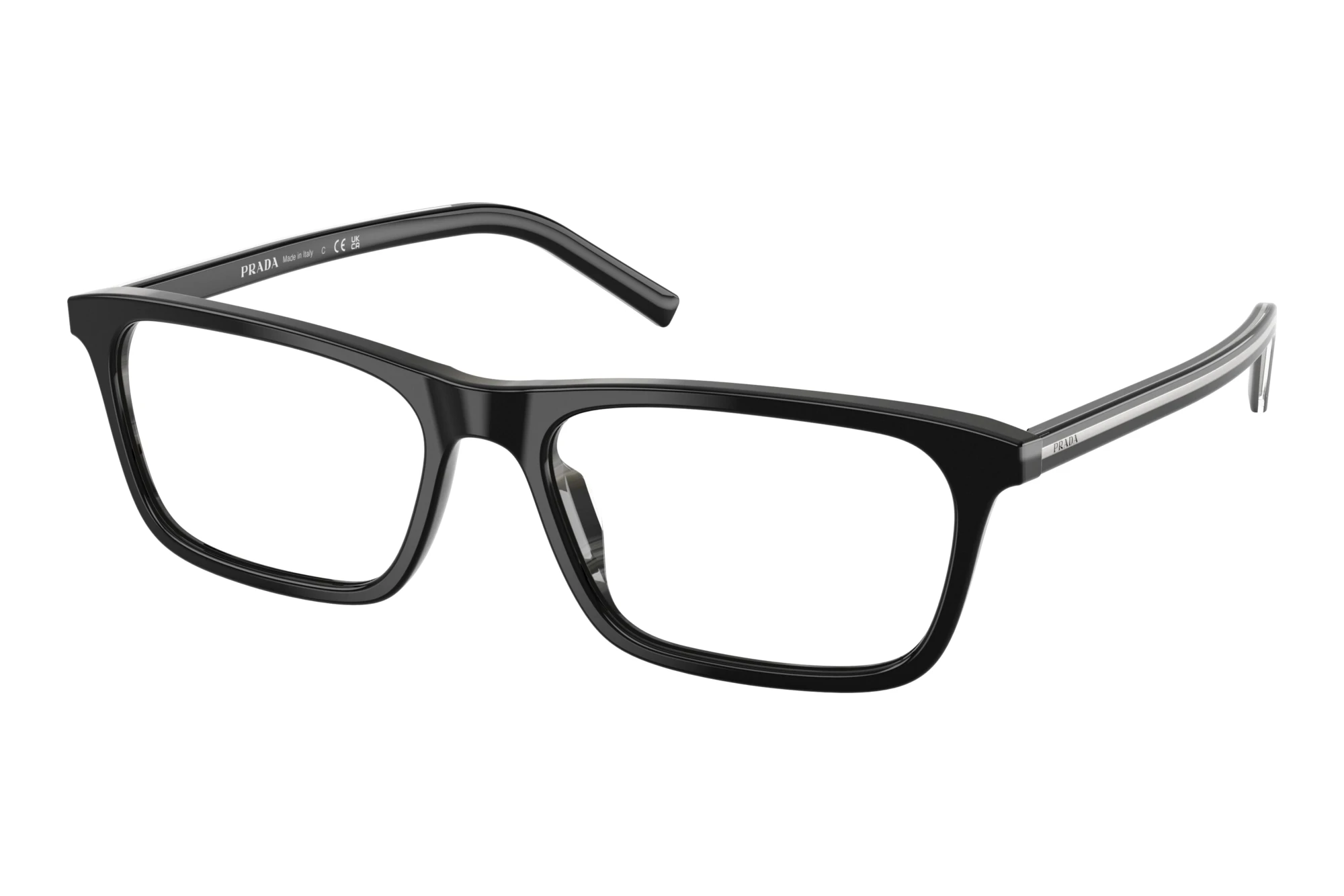 Prada PR D13V 29O1O1 Black/basalt Horn Prada PR D13V 29O1O1 Black/basalt Horn