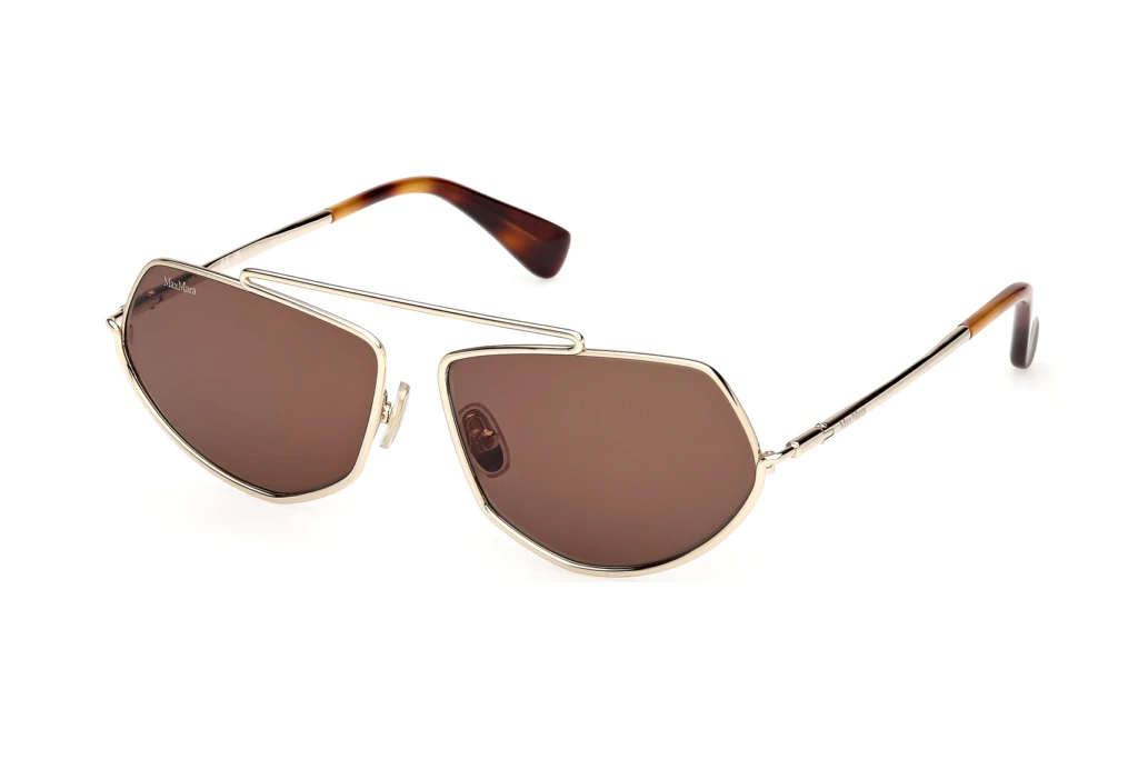 Max Mara   MM0165 32E braunGlänzend Blassgold Max Mara   MM0165 32E braunGlänzend Blassgold