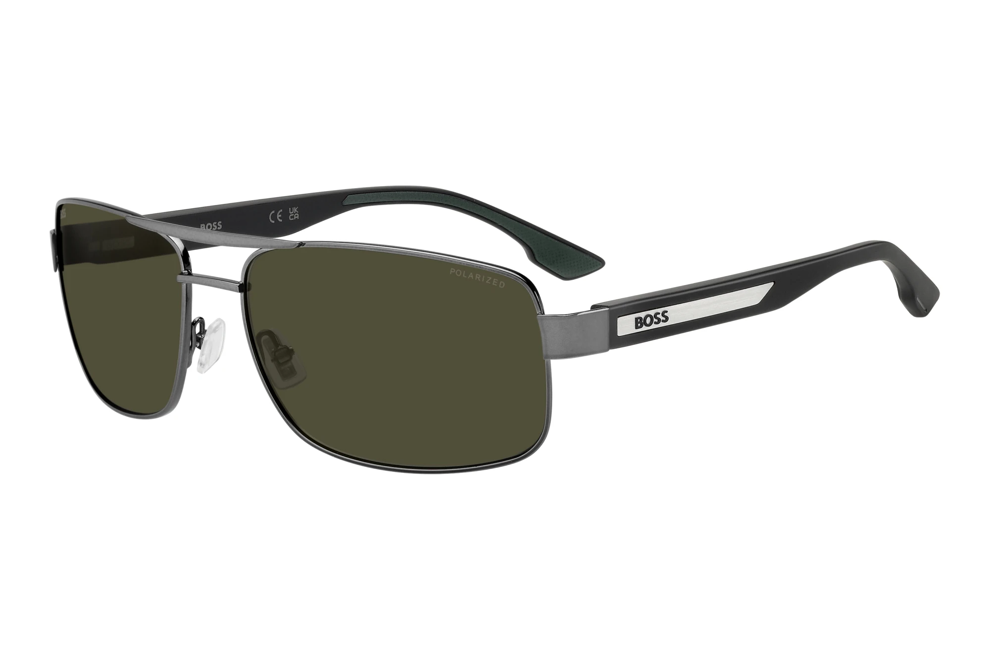 Boss BOSS 1906/S KJ1/L7 GREEN POLARIZED HIGH CONTRASTDARK RUTHENIUM Boss BOSS 1906/S KJ1/L7 GREEN POLARIZED HIGH CONTRASTDARK RUTHENIUM
