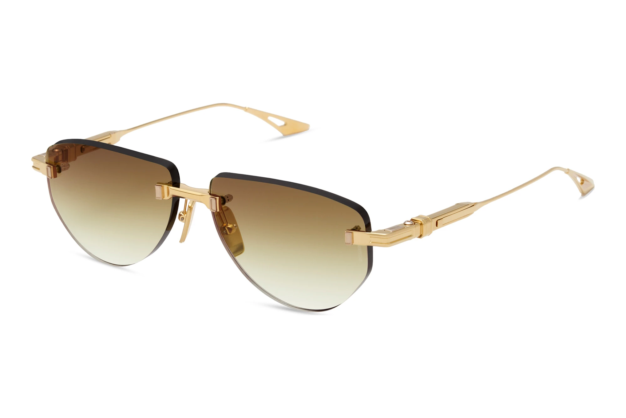 DITA-EPILUXURY DES-023 02A DARK BROWN TO CLEAR GRADIENT - GREEN AR22K GOLD PLATED - WHITE GOLD DITA-EPILUXURY DES-023 02A DARK BROWN TO CLEAR GRADIENT - GREEN AR22K GOLD PLATED - WHITE GOLD