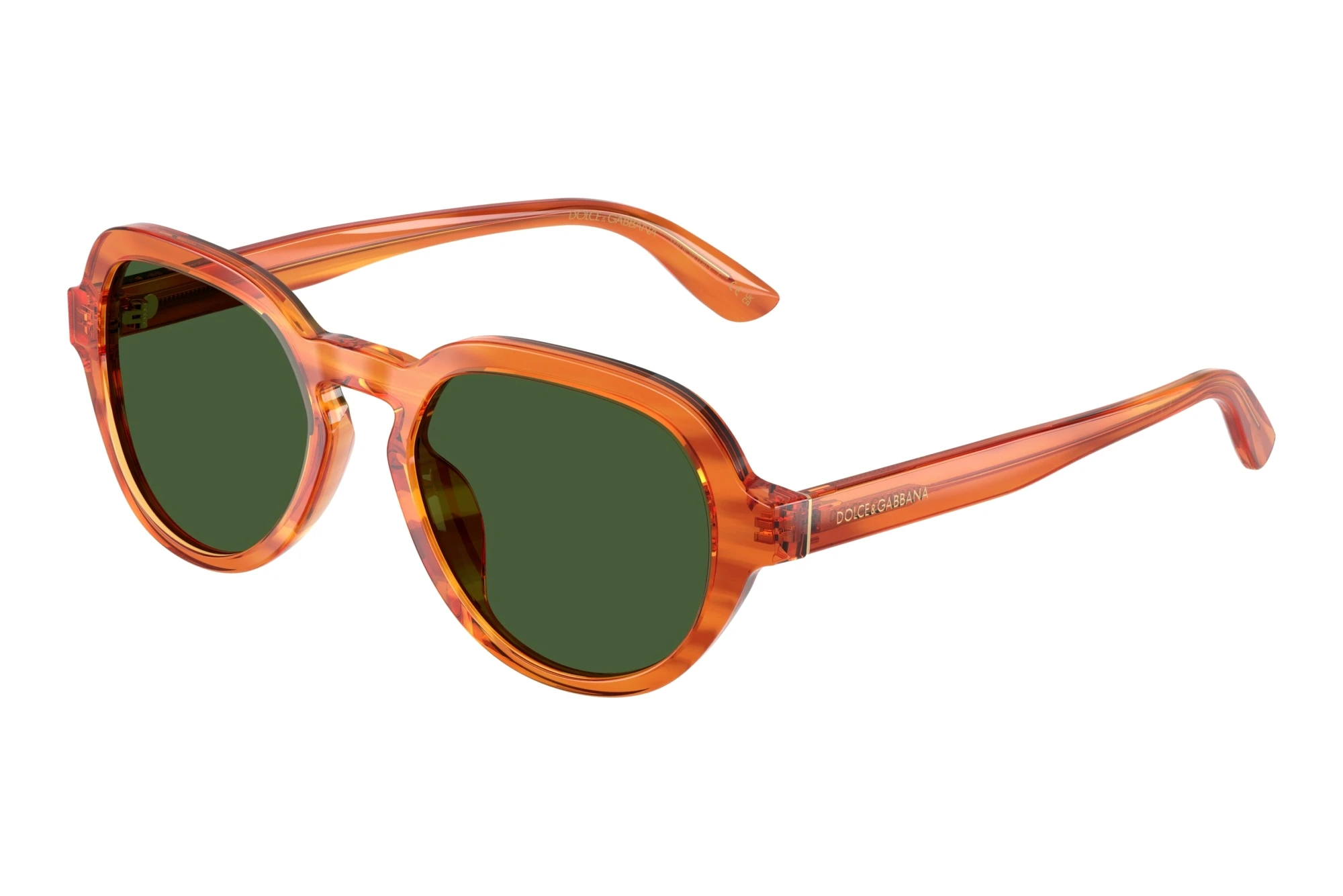 Dolce & Gabbana DG4567 348371 Dark GreenTransparent Camel On Striped Ginger Dolce & Gabbana DG4567 348371 Dark GreenTransparent Camel On Striped Ginger
