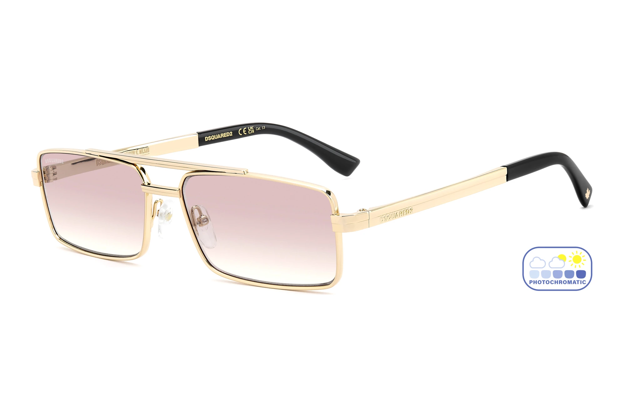 Dsquared2 D2 0213/S 000/N2 PINK SHADED PHOTOCHROMATICROSE GOLD Dsquared2 D2 0213/S 000/N2 PINK SHADED PHOTOCHROMATICROSE GOLD