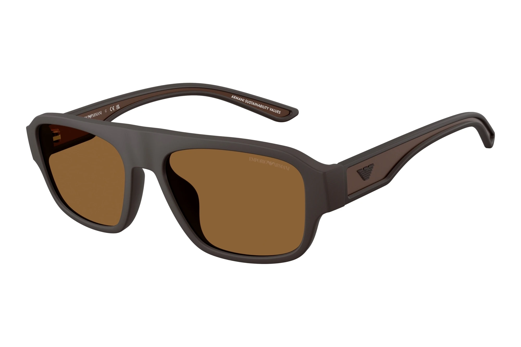 Emporio Armani EA4266U 618673 BrownRubberized Matte Brown Emporio Armani EA4266U 618673 BrownRubberized Matte Brown