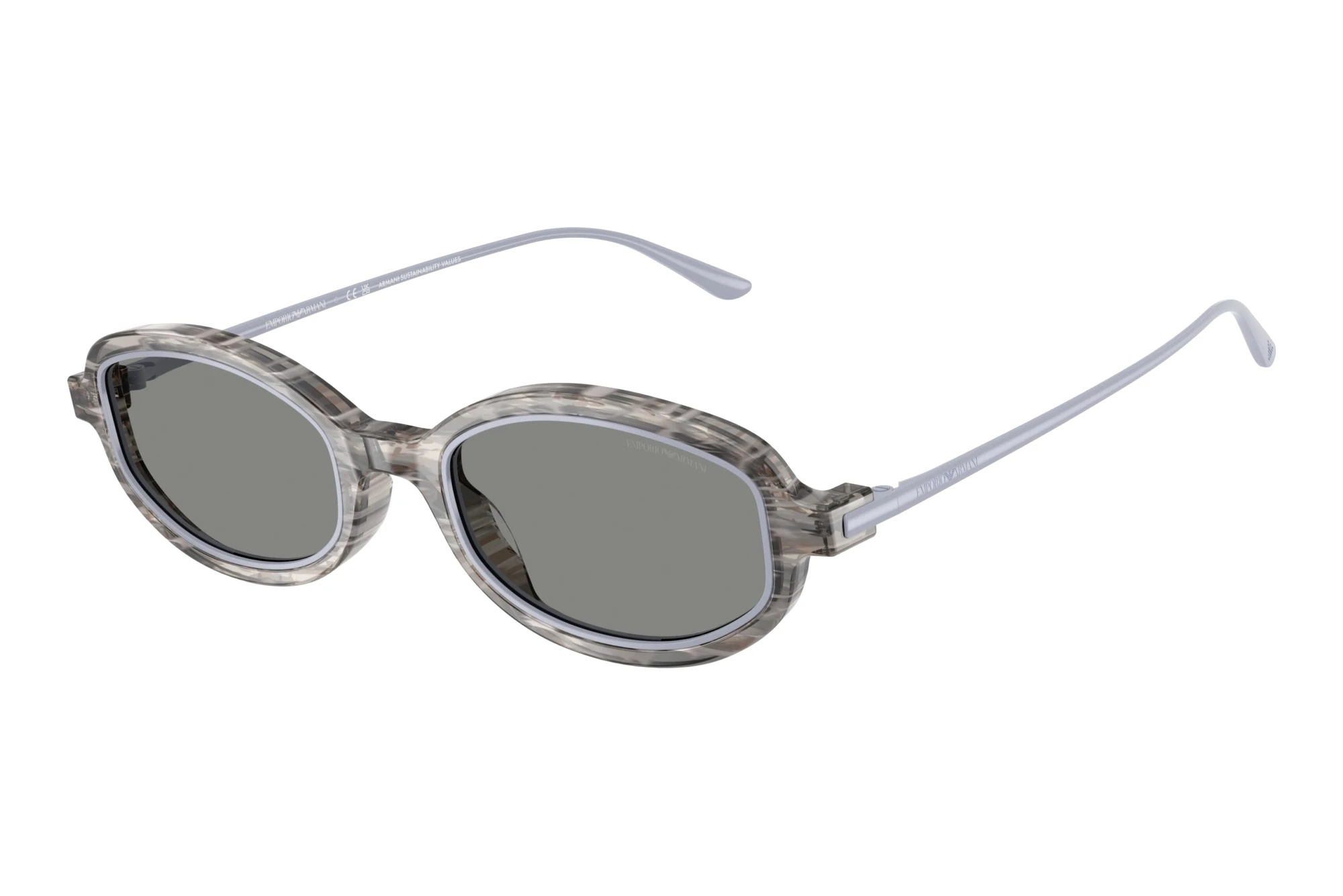 Emporio Armani EA4276U 642787 GreyShiny Striped Grey Emporio Armani EA4276U 642787 GreyShiny Striped Grey