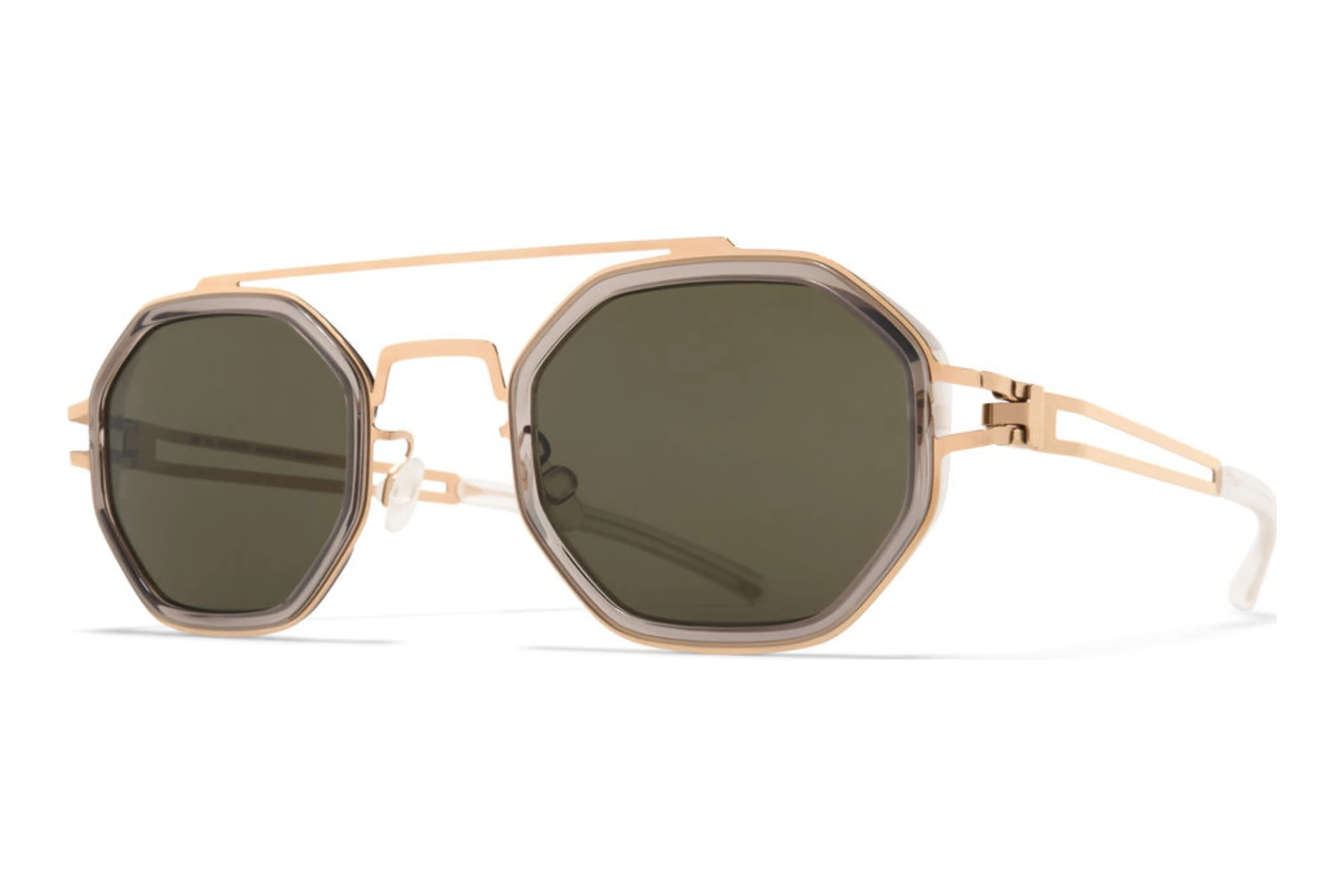 MYKITA ARTURO SUN 653 Rawgreen SolidA83-Champagne Gold/Clear Ash MYKITA ARTURO SUN 653 Rawgreen SolidA83-Champagne Gold/Clear Ash