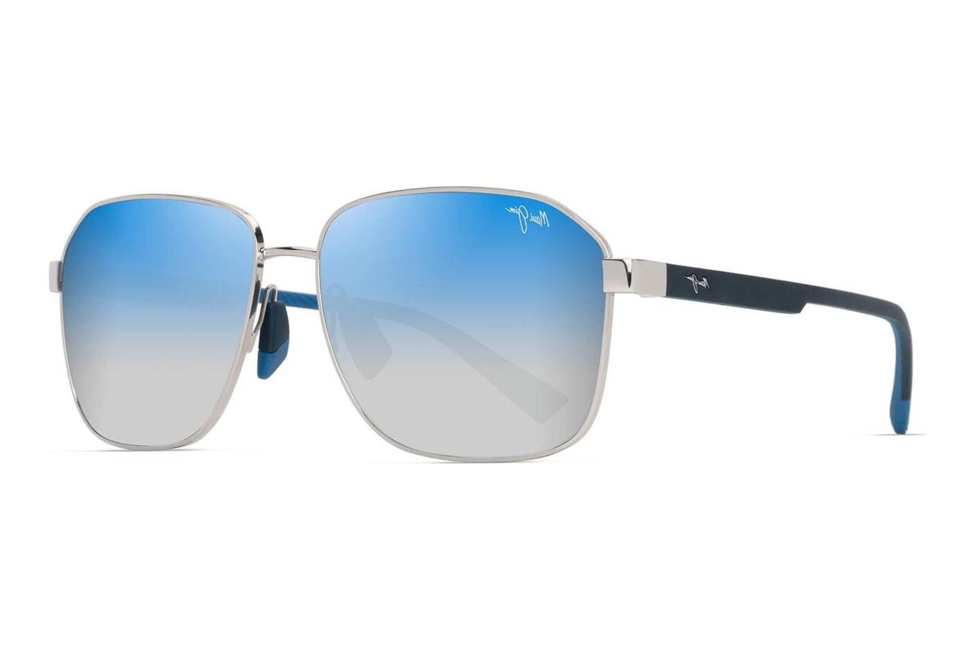 Maui Jim Onipaa AF DBS651-17 Dual Mirror Blue to SilverShiny Silver w/Dark Blue Maui Jim Onipaa AF DBS651-17 Dual Mirror Blue to SilverShiny Silver w/Dark Blue