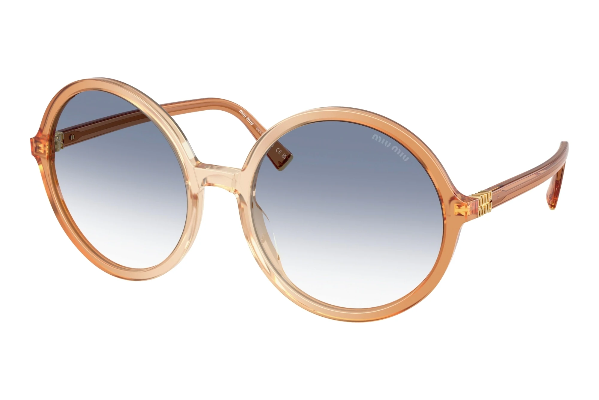 Miu Miu MU B02S 26G80O Clear Gradient Light BlueBrown Gradient Brandy Miu Miu MU B02S 26G80O Clear Gradient Light BlueBrown Gradient Brandy