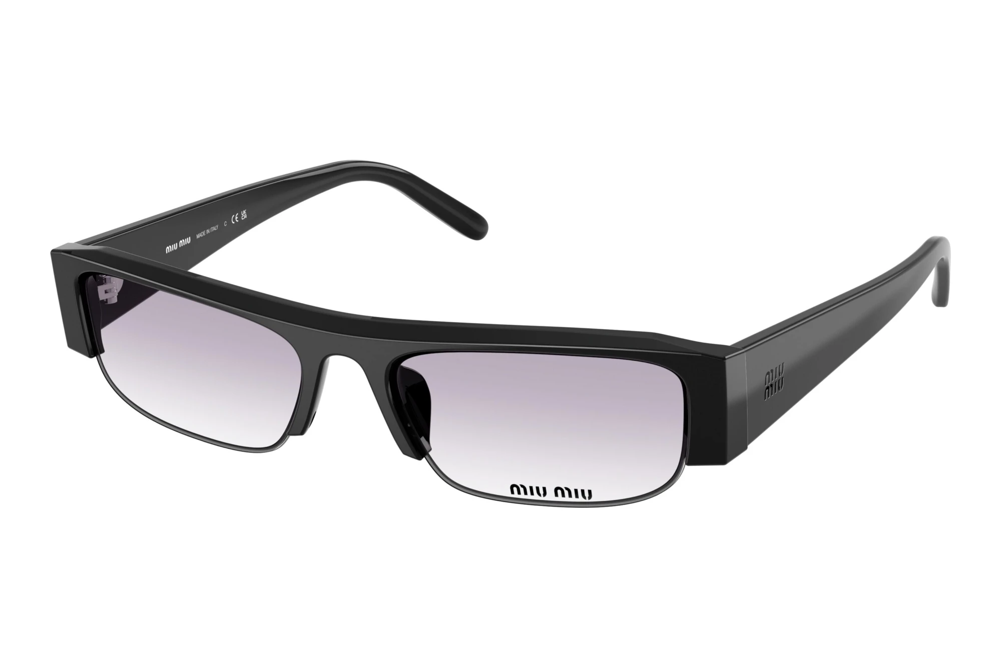 Miu Miu MU B07S 16K04O Clear Gradient Dark GreyBlack Miu Miu MU B07S 16K04O Clear Gradient Dark GreyBlack