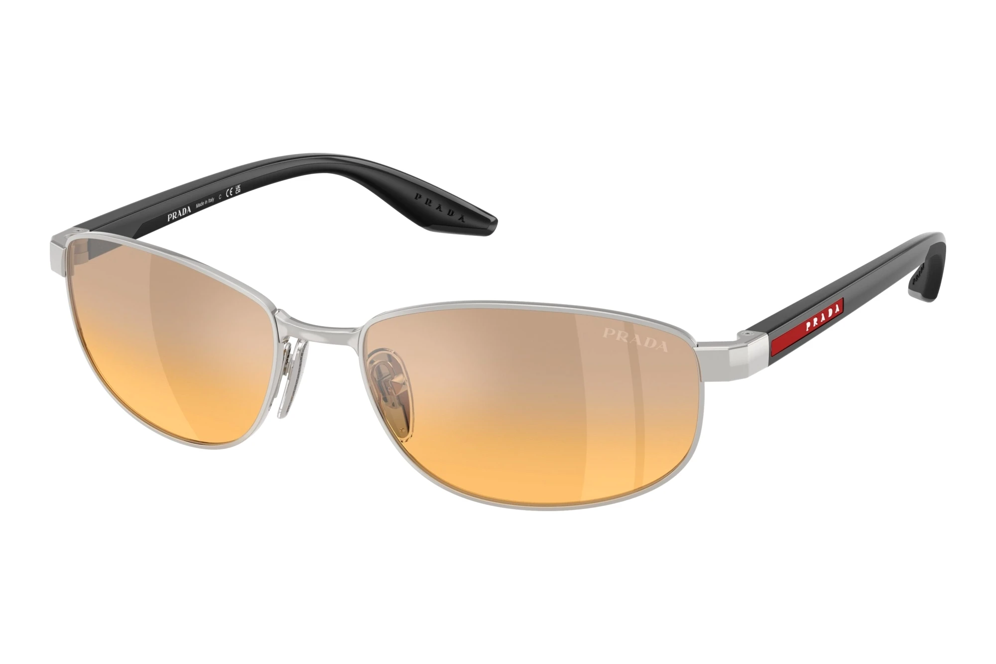 Prada Linea Rossa PS B53S 1BC40Z Orange Mirror Silver GradientSilver Prada Linea Rossa PS B53S 1BC40Z Orange Mirror Silver GradientSilver