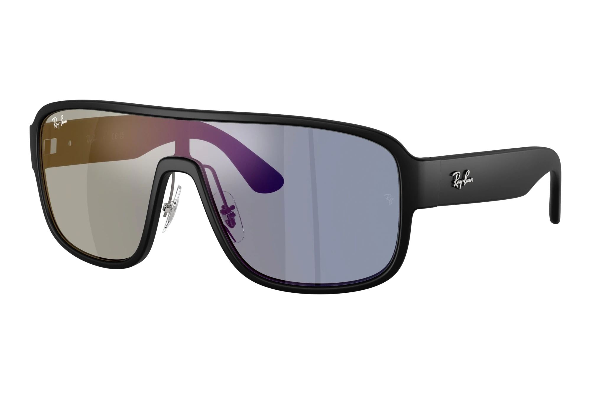 Ray-Ban RB2229 901SB2 Dark Blue Mirror VioletMatte Black Ray-Ban RB2229 901SB2 Dark Blue Mirror VioletMatte Black