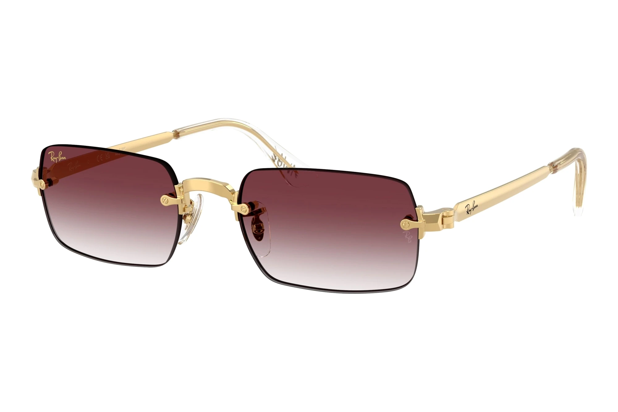 Ray-Ban RB3928 001/8H Clear Gradient Dark VioletArista Gold Ray-Ban RB3928 001/8H Clear Gradient Dark VioletArista Gold