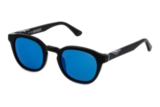 Police SPLL82 703B SMOKE/MIRROR BLUEMATT/SANDBLASTED BLACK