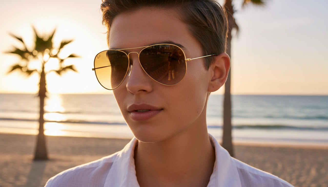 Vorderansicht Ray-Ban AVIATOR LARGE METAL (RB3025 - 001/51)