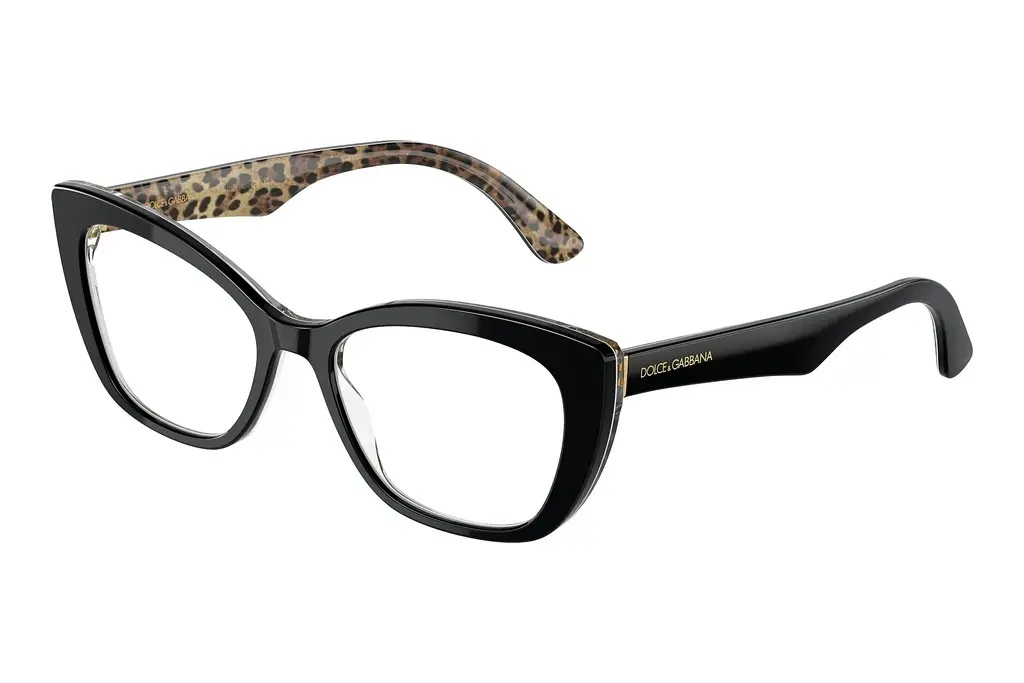 Dolce & Gabbana   DG3360 3299 Black On Leo Brown