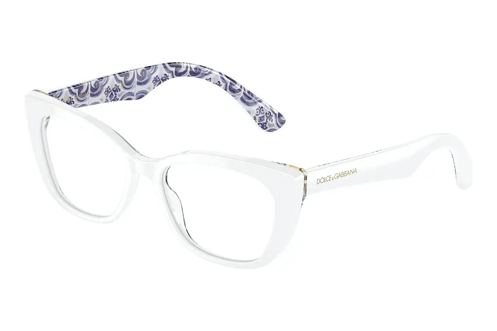Dolce & Gabbana   DX3357 3371 White On Blue Maiolica