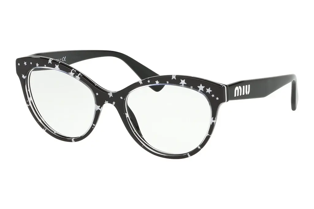 Miu Miu   MU 04RV 1381O1 Black/White Stars