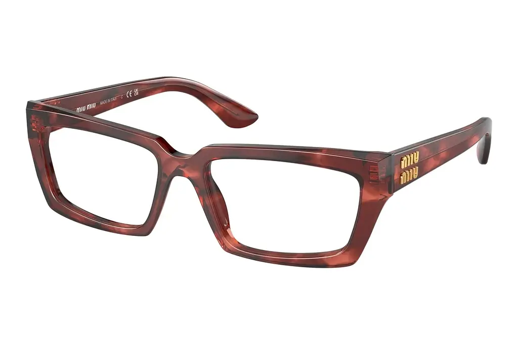 Miu Miu   MU 04XV 12Q1O1 Striped Bordeaux