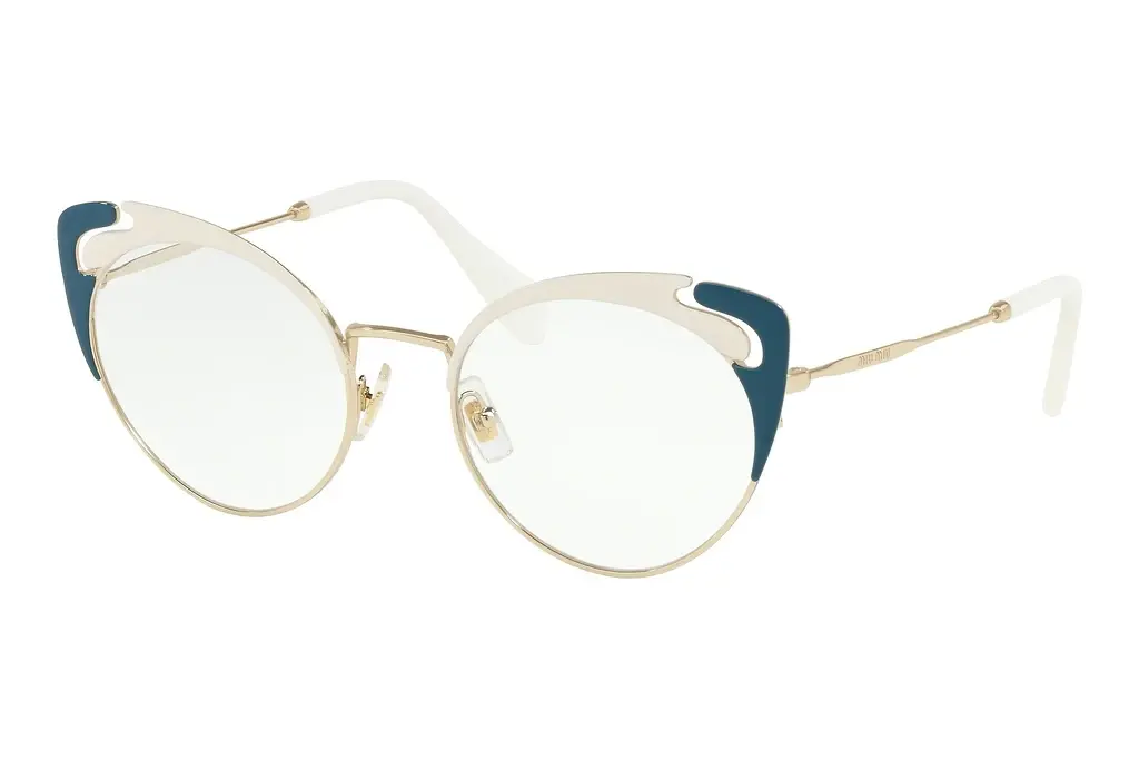 Miu Miu   MU 50RV 1061O1 Pale Gold/Ivory/Blue