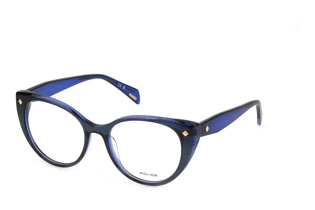 Police   VPLM02 04GD SHINY BLUE W/GREEN TOP