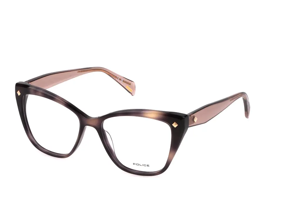 Police   VPLM03 07UX SHINY BROWN/BEIGE HAVANA