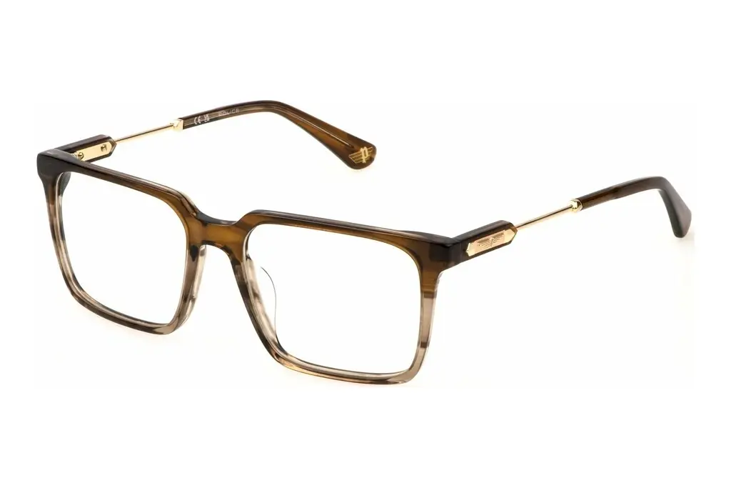 Police   VPLN28 0AEX SHINY STRIPED OCHRE/BROWN