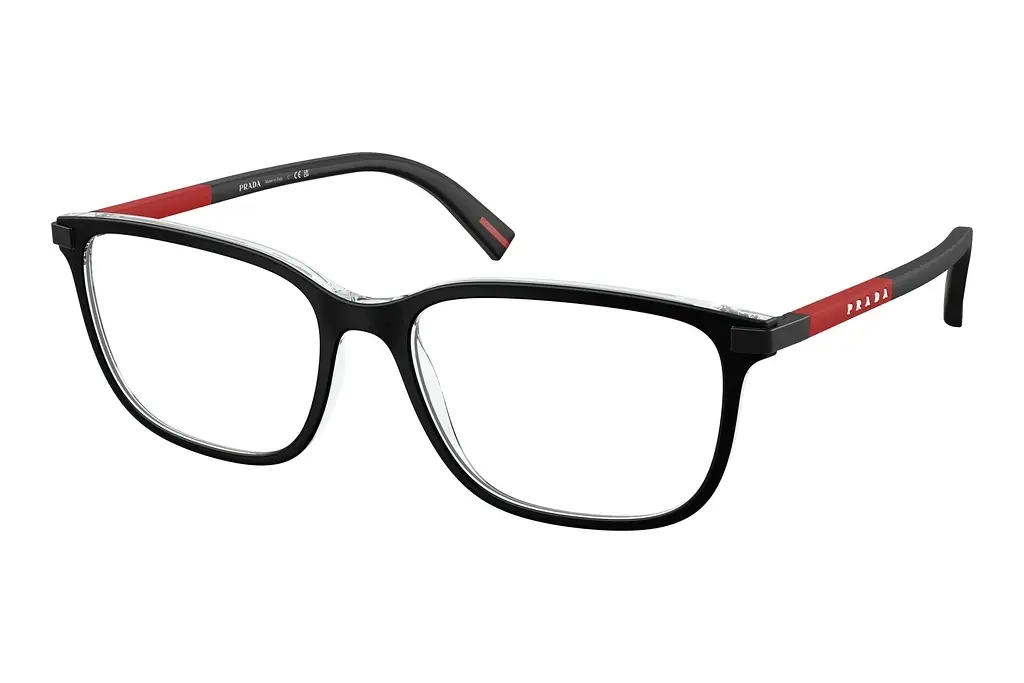 Prada Linea Rossa   PS 02RV 03I1O1 Top Matte Black On Crystal