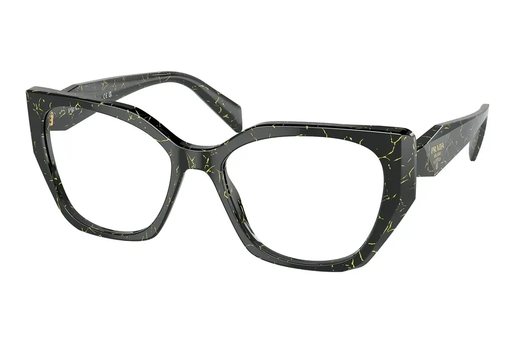 Prada   PR 18WV 19D1O1 Black/Yellow Marble