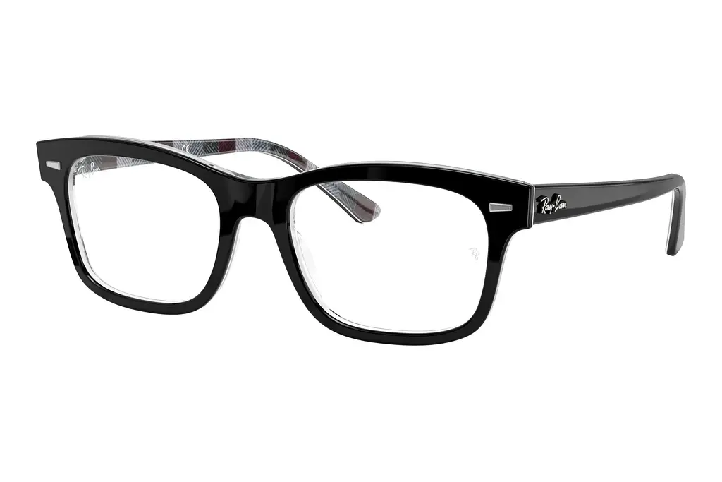 Ray-Ban   RX5383 8089 Black On Chevron Grey/Burgundy
