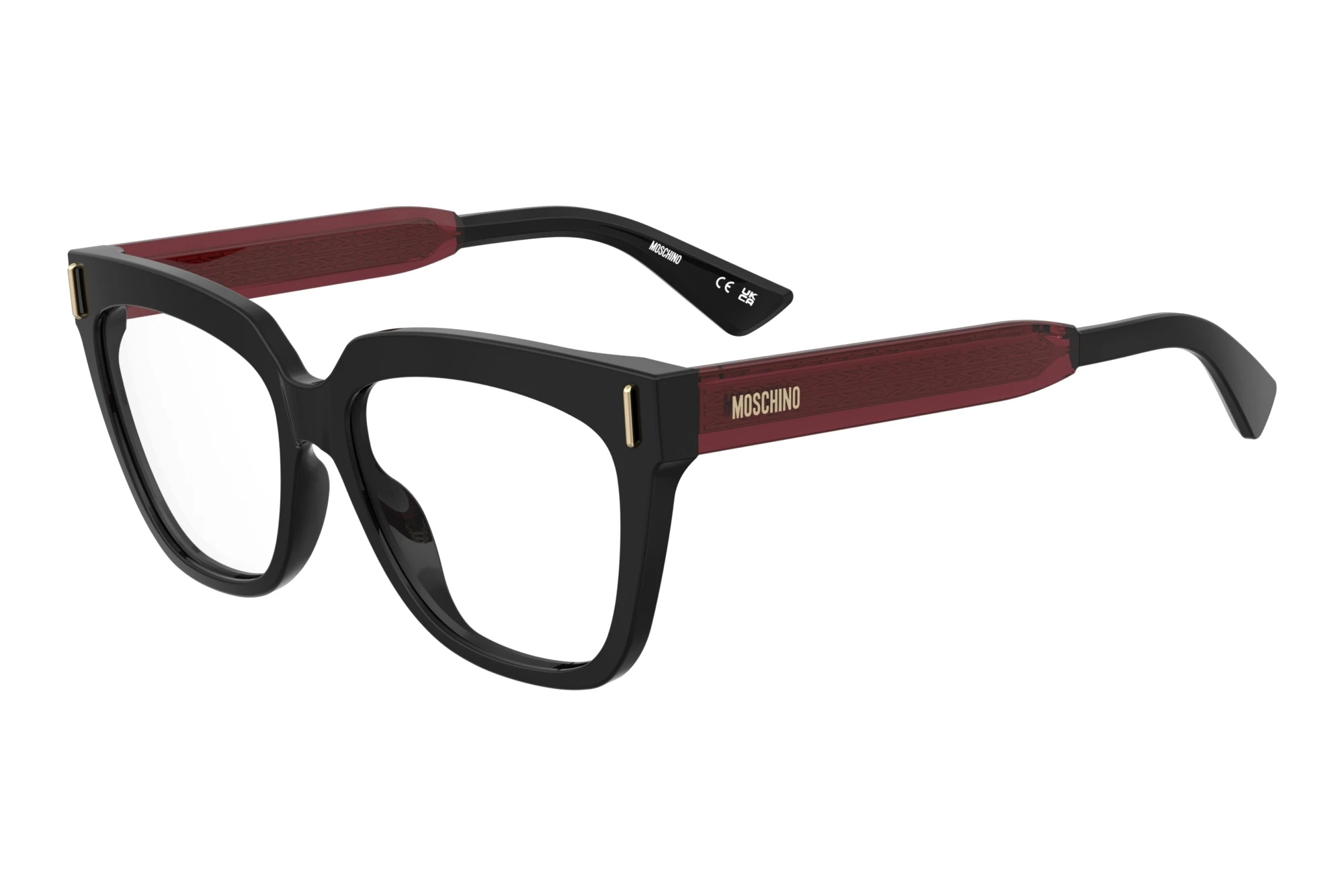 Moschino   MOS660 GUU BLACK BURGUNDY