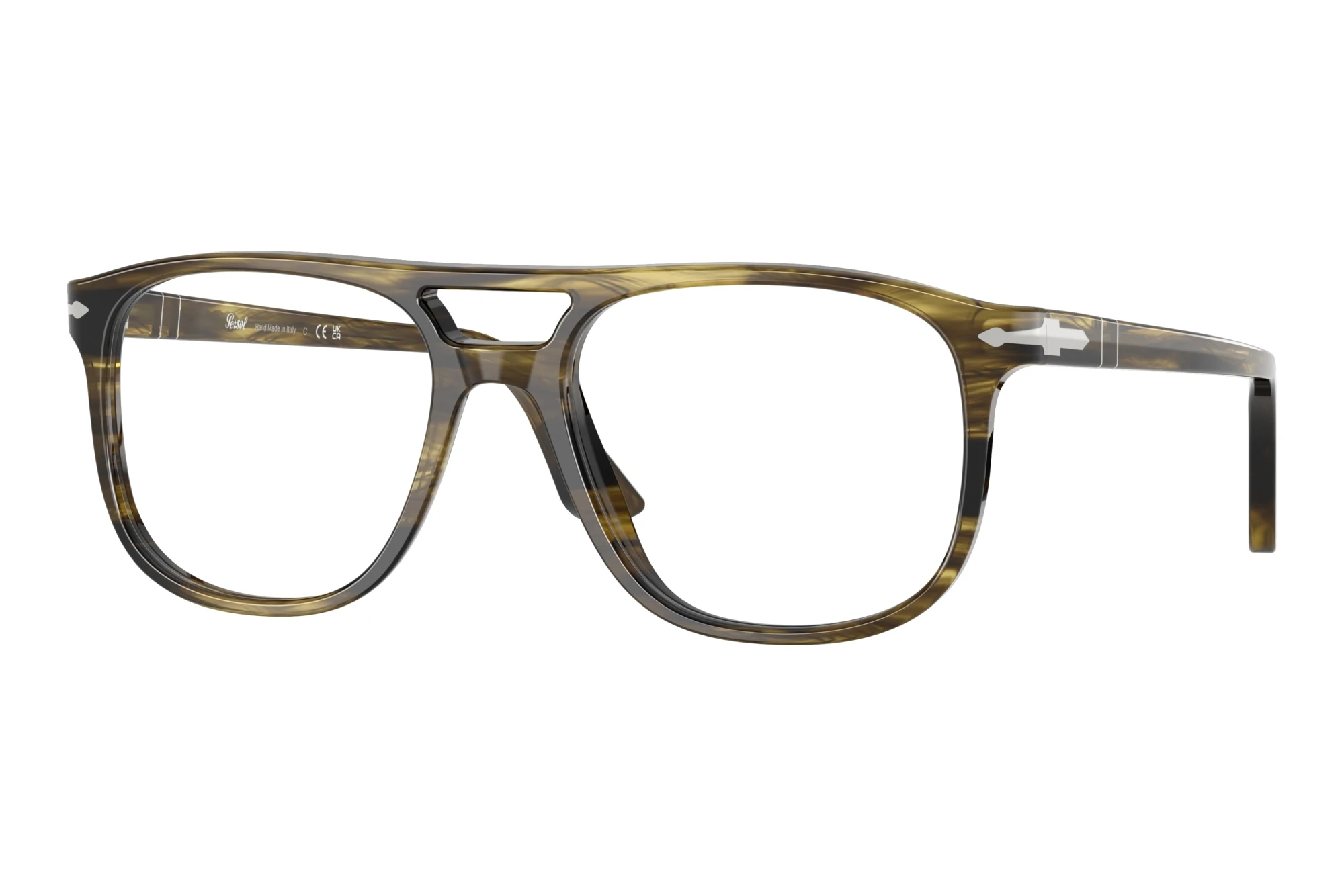 Persol   PO3329V 1237 Striped Black & Olive Green