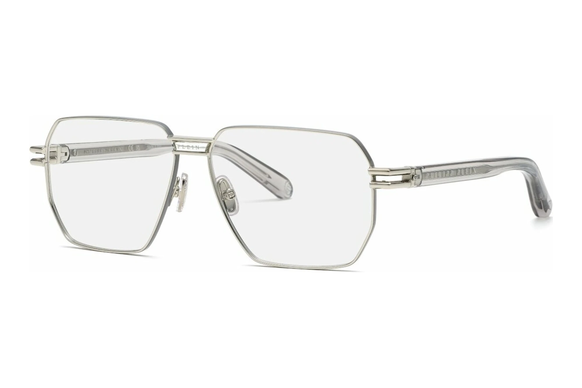 Philipp Plein   VPP114M 0H48 SHINY PALLADIUM W/GREY PARTS