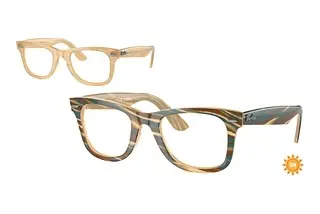 Ray-Ban RX4340V 8383 Photo Striped Brown