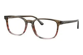 Ray-Ban RX5418 8251 Striped Brown & Red