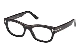 Tom Ford FT5957-P 063 Schwarz/Horn