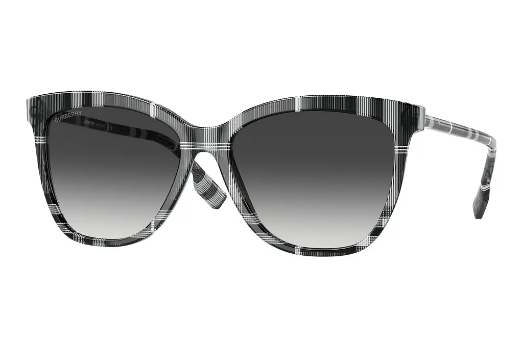 Burberry   BE4308 40048G Gradient GreyCheck White/Black
