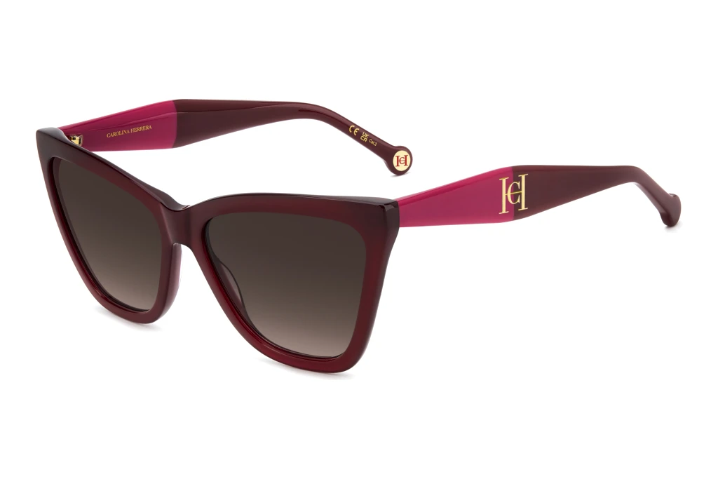 Carolina Herrera   HER 0374/S LHF/HA BROWN SHADEDBURGUNDY 2