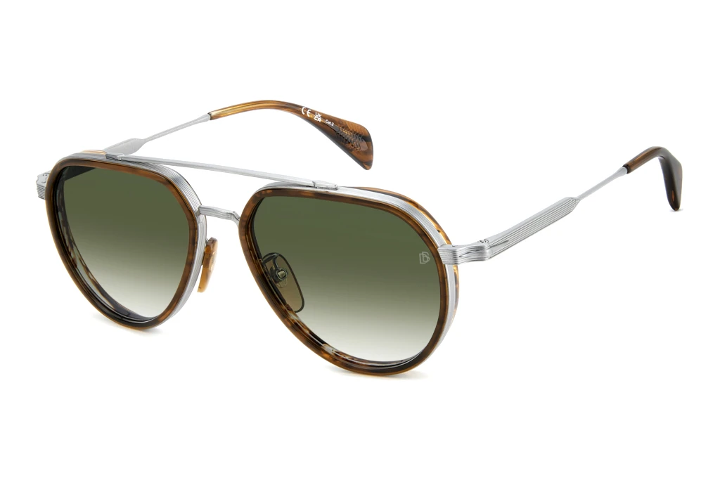 David Beckham   DB 1226/G/S 9CI/8Z GREEN SHADED ANTIREFLEXPALLADIUM BROWN