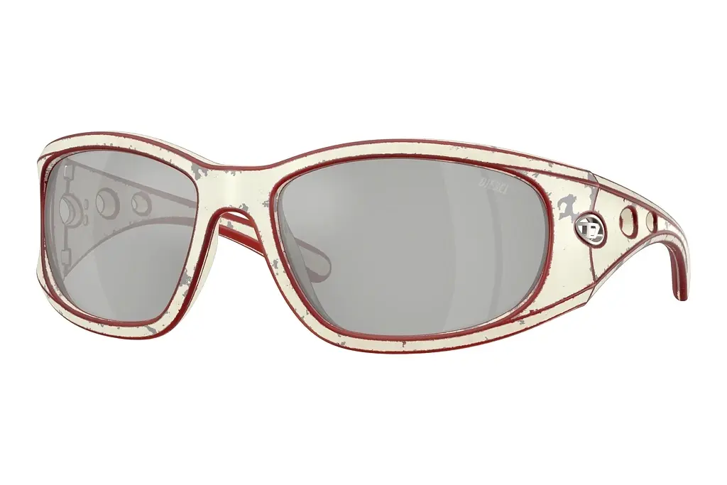 Diesel   DL3012U 20108V Mirror SilverWhite/Red