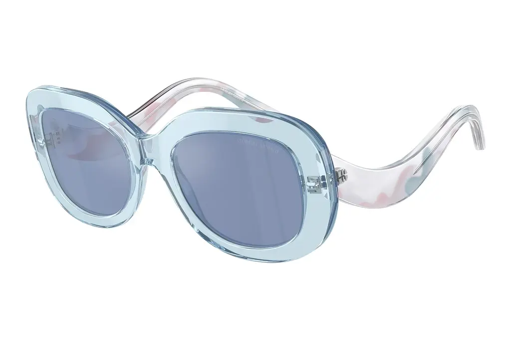 Giorgio Armani   AR8217 61521U Light Blue Mirror SilverTransparent Light Blue