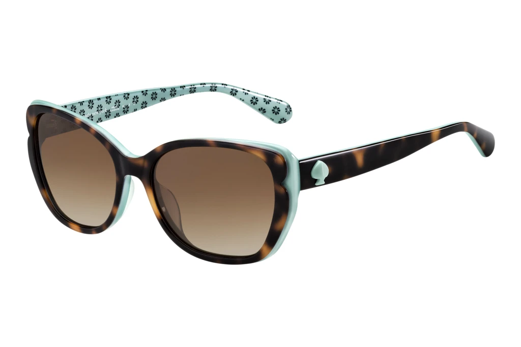 Kate Spade   AUGUSTA/G/S 2NL/LA BROWN SHADED POLARIZEDHAVANA PATTERN GREEN