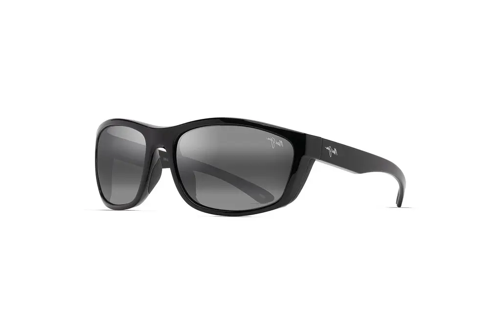 Maui Jim   Nuu Landing 869-02 Neutral GreyBlack Gloss w/Black Rubber