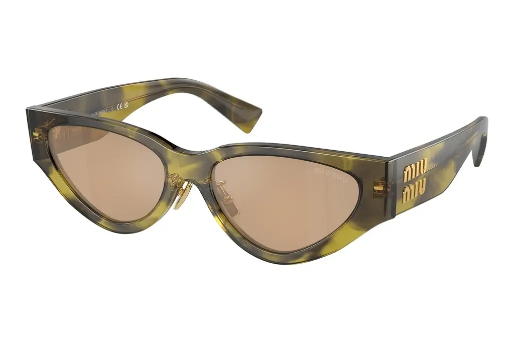 Miu Miu   MU 03ZS 13Q40D Light Orange Mirror Internal SilverStriped Ivy