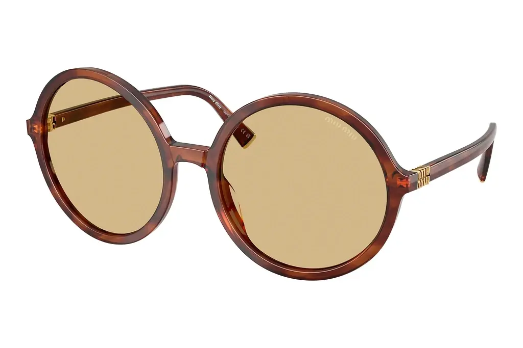 Miu Miu   MU B02S 26E10R YellowStriped Tobacco