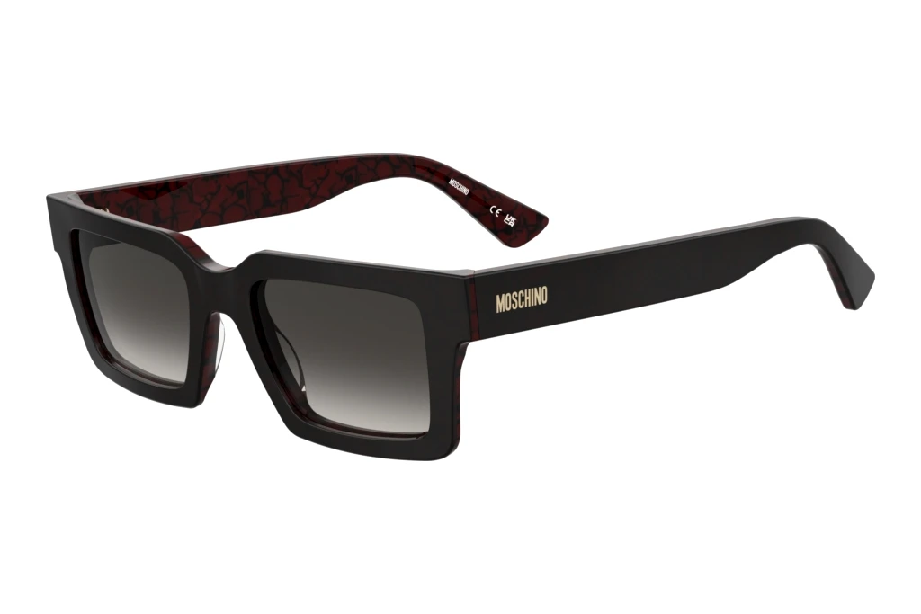 Moschino   MOS214/S XJS/9O DARK GREY SHADEDRED MARBLE RED
