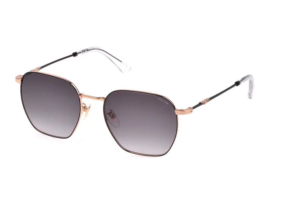 Police   SPLL06 0302 SMOKE GRADIENTROSE GOLD WITH SEMI MATT BLACK PARTS