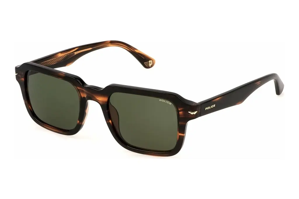 Police   SPLN36 0836 GREENSHINY STRIPED BROWN