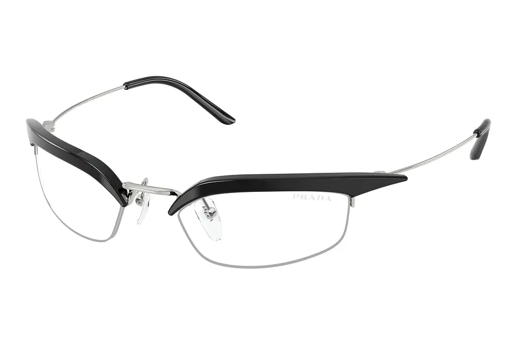 Prada   PR B50S TZM08N Clear Blue-Violet Light FilterBlack/Silver