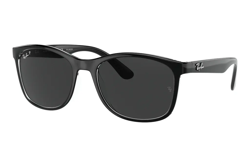 Ray-Ban   RB4374 603948 Polar BlackBlack On Transparent