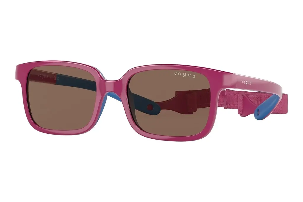Vogue Eyewear   VJ2017 256813 Dark BrownFull Rose On Azure Rubber
